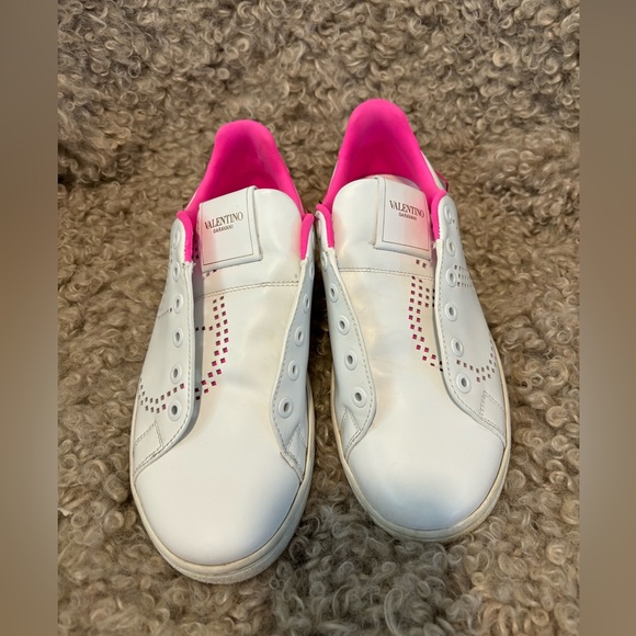 Valentino Garavani VLOGO sneaker - white & hot pink - size 35 - Picture 7 of 8